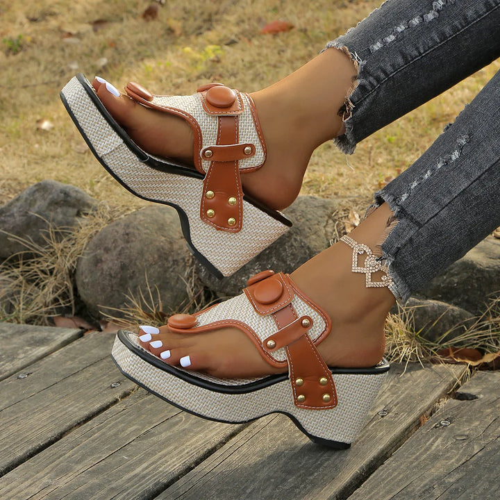 Melvina Shiny Slide Sandals