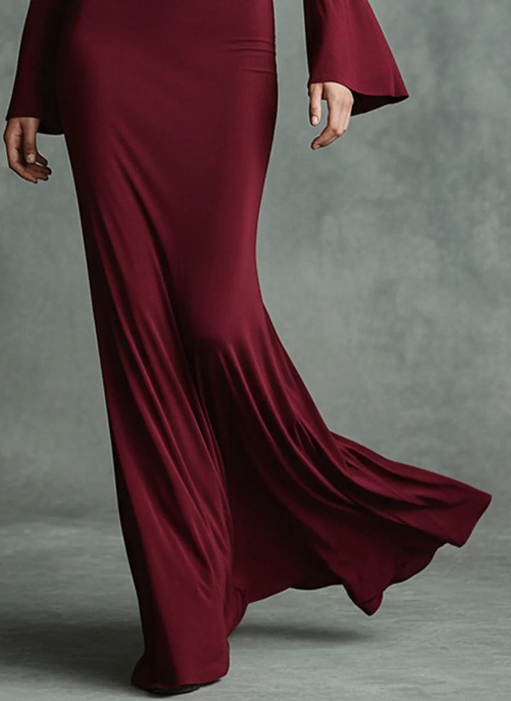 Avalon | Maxi Dress with Halter Neck and Bell Sleeves