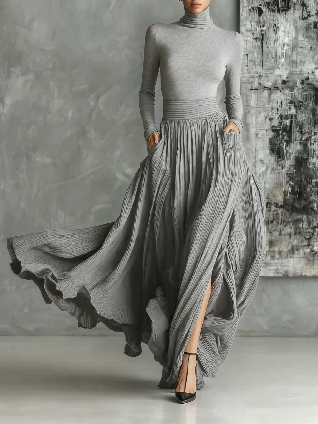 Celene | Pleated Skirt Ensemble
