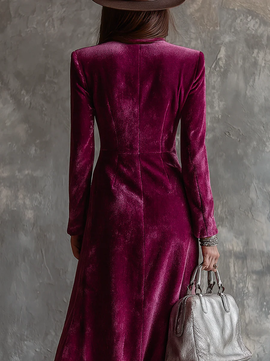 Violetta | Velvet Maxi Blazer Dress