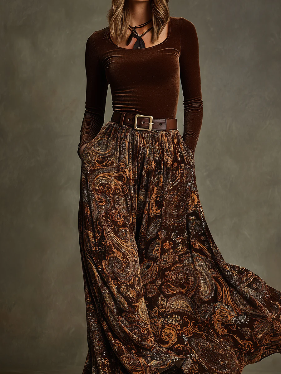 Marcelline | Velvet and Paisley Ensemble