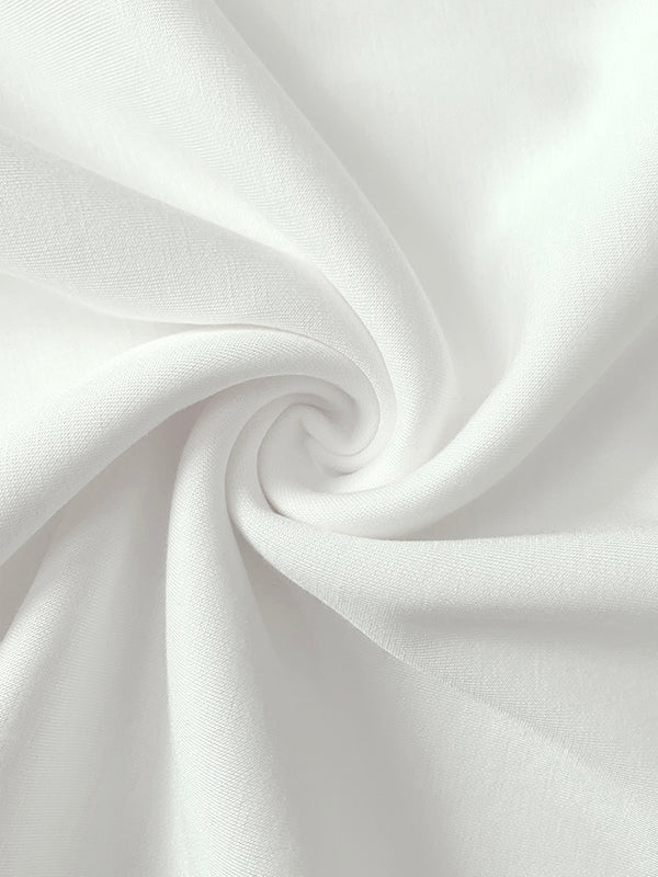 Sleeveless Pleated Gauze Maxi Dress with Round Neck and Split-Joint Design