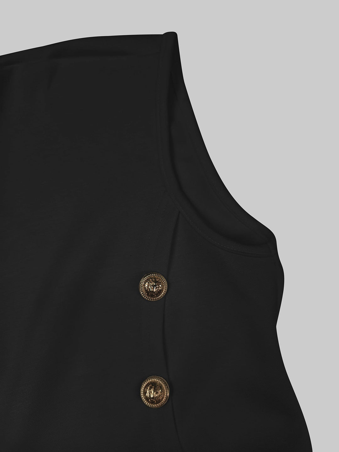 Flowy Sleeveless Solid Color Maxi Dress with Split-Side and Shawl Collar