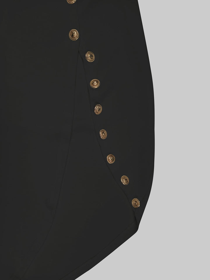 Flowy Sleeveless Solid Color Maxi Dress with Split-Side and Shawl Collar