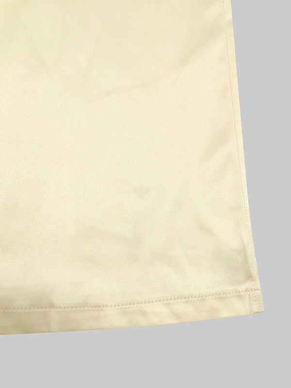 A-Line High Waisted Pleated Solid Color V-Neck Maxi Dresses