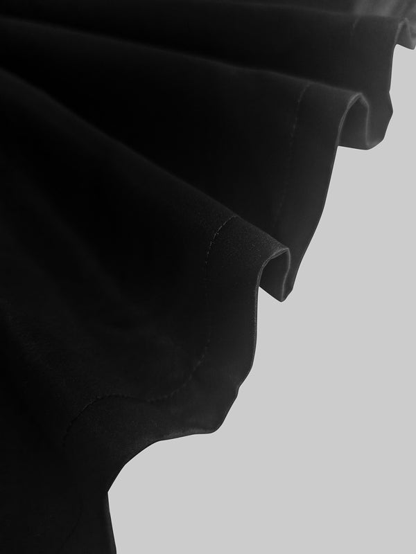 Long Sleeves Solid Color Round-Neck Midi Dresses