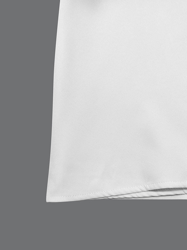 Loose-Fitting Half Sleeve Maxi Dress with Belt and Deep V-Neck in Solid Colors