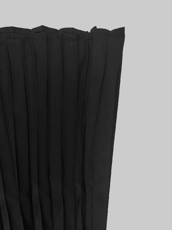 Maxi Evening Dress with Cape, High-Low Pleats, Solid Color, and Split Joint Round Neck