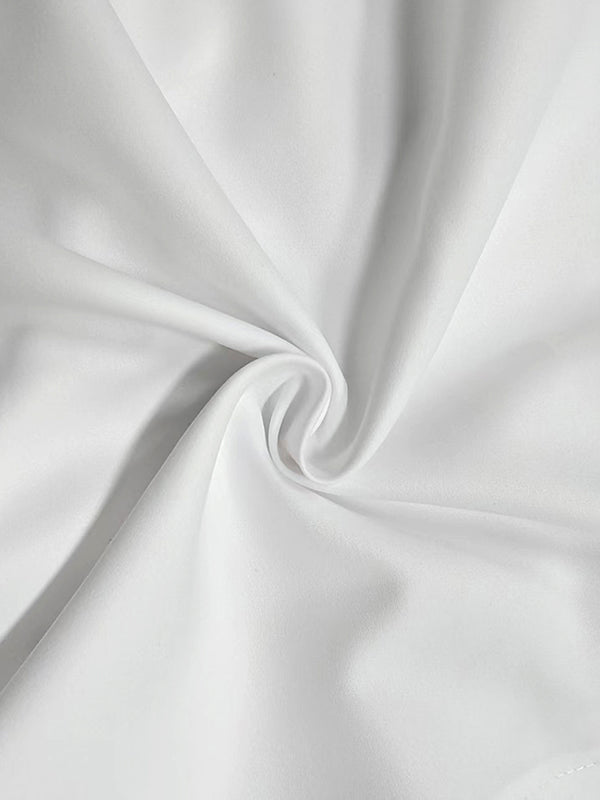 A-Line Loose Flower Print Pleated V-Neck Midi Dresses