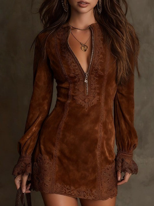 Brienne | Retro Lace Mini Dress