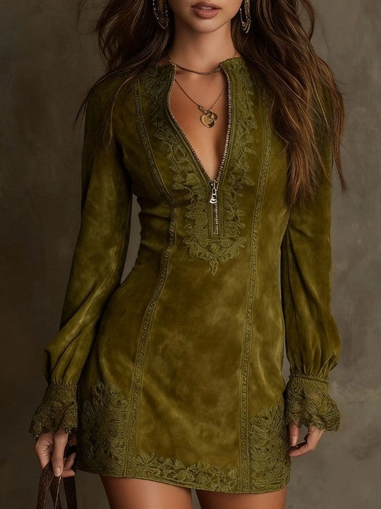 Brienne | Retro Lace Mini Dress