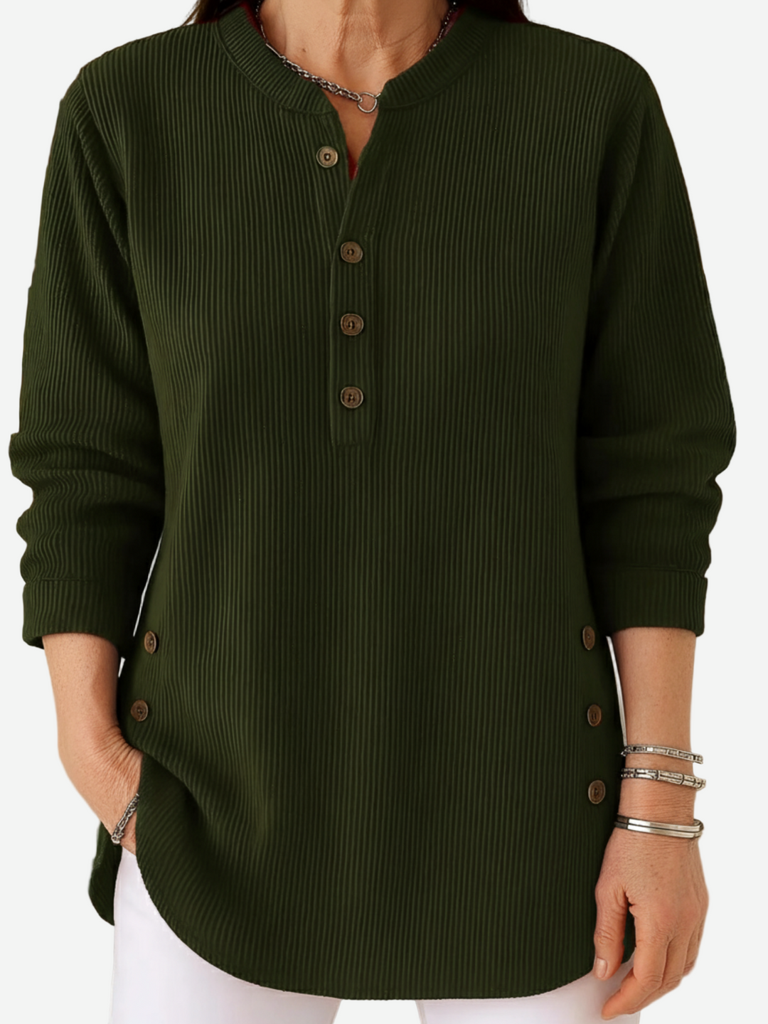 Hannah – Long Sleeve Solid Knit Sweater